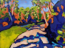 Warrandyte I, Acrylic on canvas, 30x40cm, $250