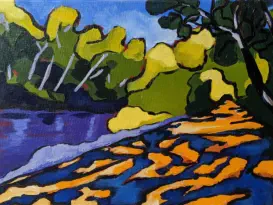 Warrandyte II, Acrylic on canvas, 30x40cm, $250
