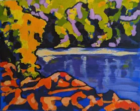 Warrandyte III, Acrylic on canvas, 40x50cm, $350
