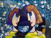 Close, oil on paper, 60x80cm, framed - $850